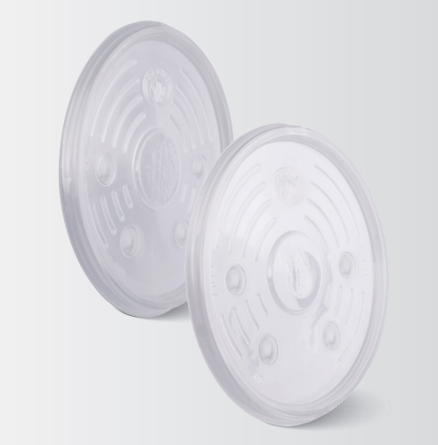 Reyma 16oz & 20oz Translucent Lid for Foam Cups with Straw Slot - 1000/Case (20 Pack/50 Pc)