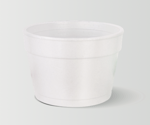 Reyma 4oz White Foam Squat Food Container - 1000/Case (40 Pack/25 Pc)