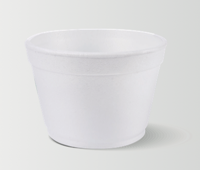 Reyma 8oz White Foam Squat Food Container - 1000/Case (40 Pack/25 Pc)