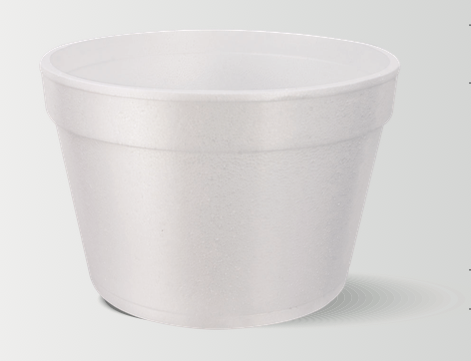 Reyma 16oz White Foam Squat Food Container - 500/Case (20 Pack/25 Pc)