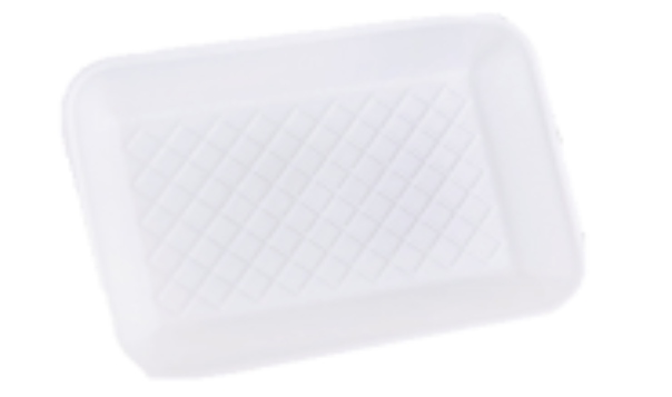 Reyma Foam Food Tray 8 1/4" x 5 3/4" x 3/4" - 500/ Case (10 Pack/50 Pcs)